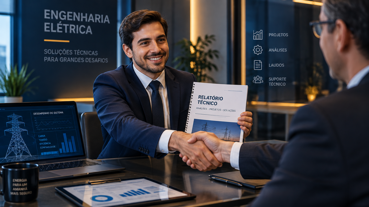 Entrega de laudo técnico e suporte ao cliente pela ON ELETRIC